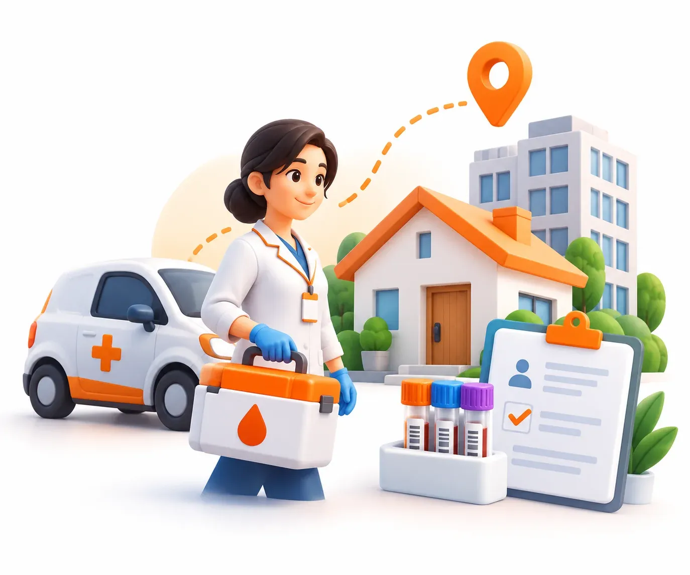 نمونه‌گیری در منزل یا محل کار